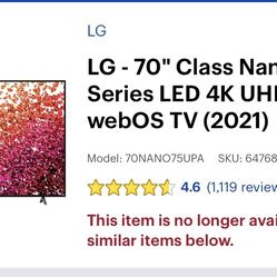 LG 70” TV