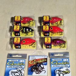 Fishing Tackle Brads Wiggle Wart Plugs New!
