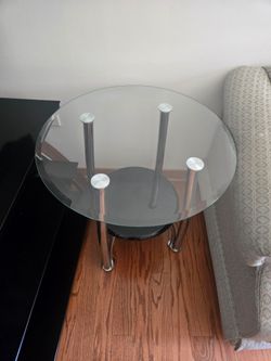 Glass Corner table 2 Pcs set  27" heigh