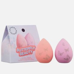 New Sephora Collection Butterfly Beauty Sponge Set 2 pk