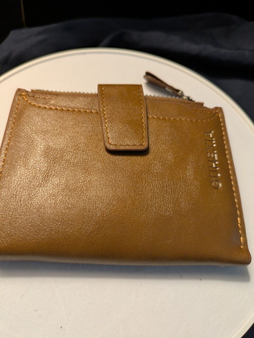 Brown men's leather wallet