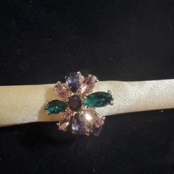 Gemstone Glamour Statement Ring 