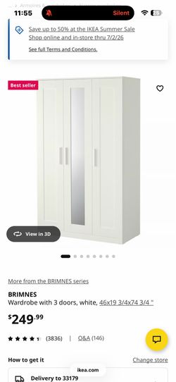 IKEA closet with door