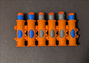 Toy Blaster Plastic Accessories Rotating Orange Blue Foam Inserts