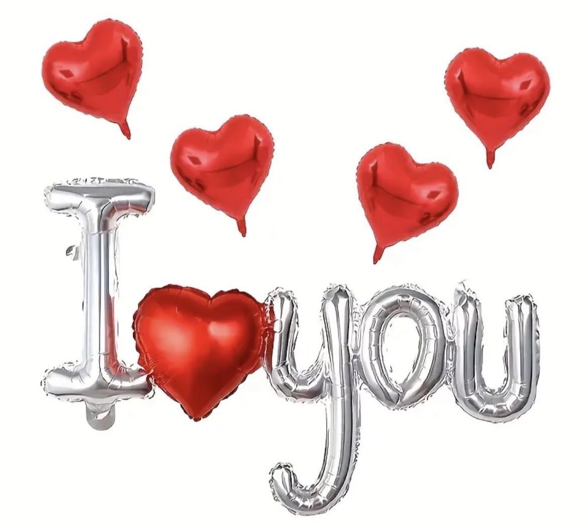 I Love You Foil Balloons