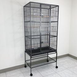 $160 (New) X-Large 69” bird cage for mid-sized parrots cockatiels conures parakeets lovebirds budgie, 31x19x69” 