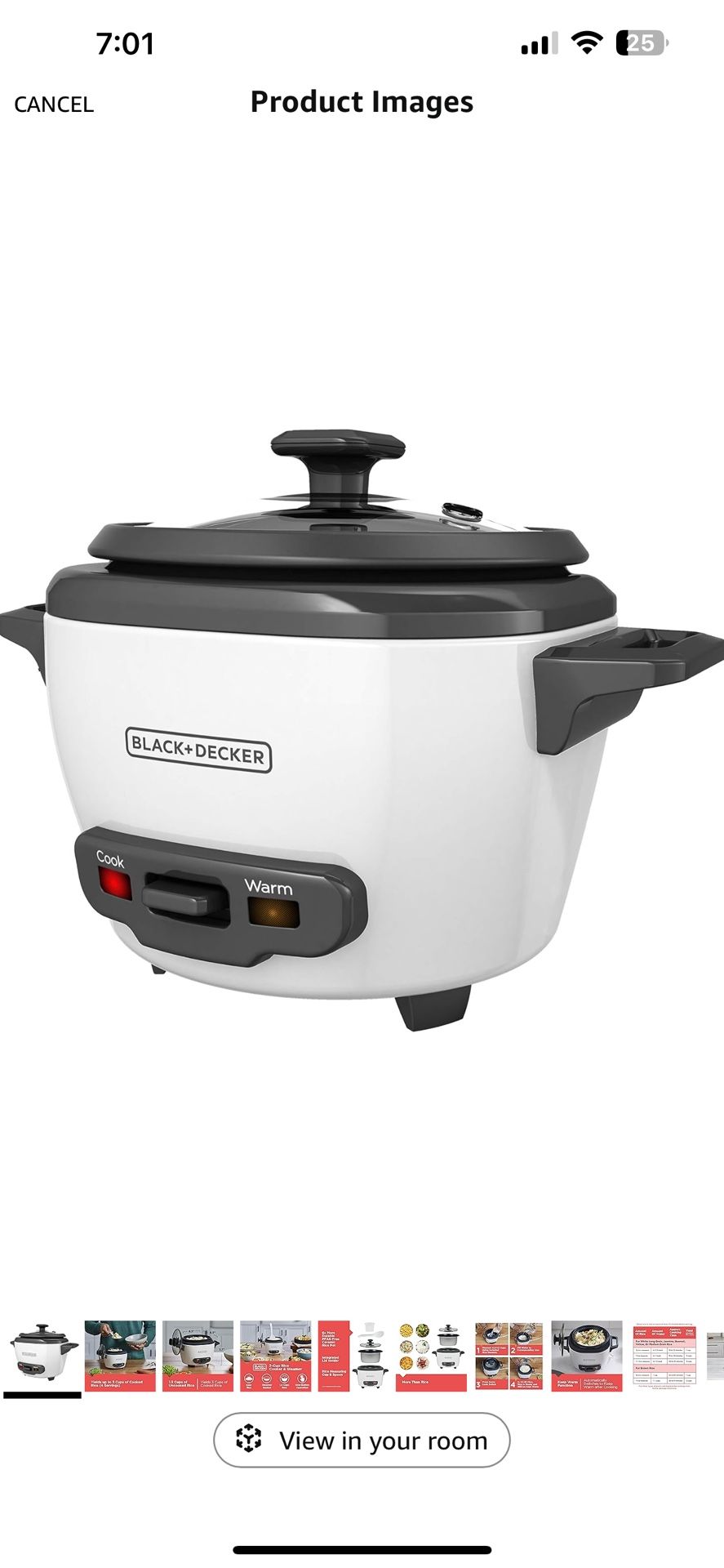 Black Decker Rice Cooker - 3 Cup