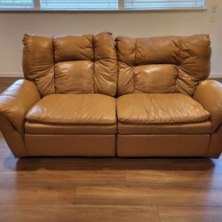 Leather Sofa With Recliner Seat