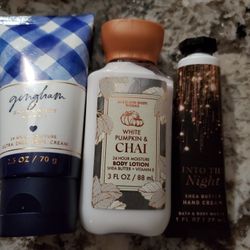 Three Pc B & B travel Size Lotion Set, New