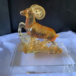 Decorative Zodiac Ram Figurine Paperweight  with Casino logos