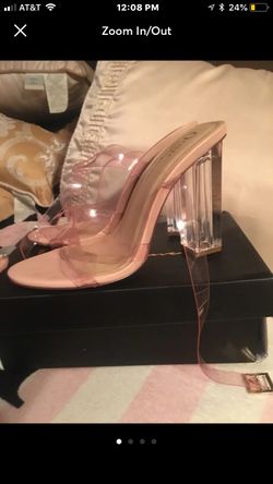 Clear pink heels