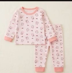 Premium Organic Cotton Kids Pajama Set - Cozy Bunny & Cherry Edition