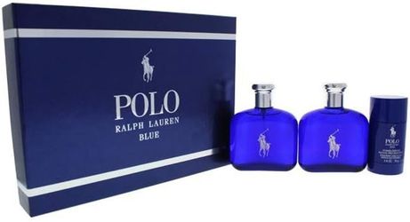 RALPH LAUREN - POLO BLUE 3PC SET ( M ) 4.2 OZ