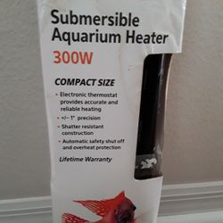 Submersible Aquarium Heater  300w For Up To 100 Gallons