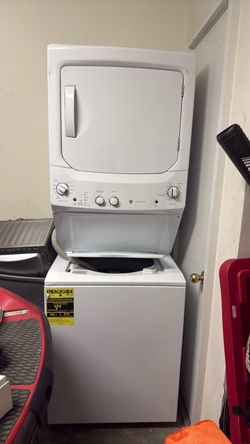 A stackable washer and dryer