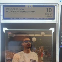 Victor Wembanyama Rookie Card Graded 10 1st Pitch 2023