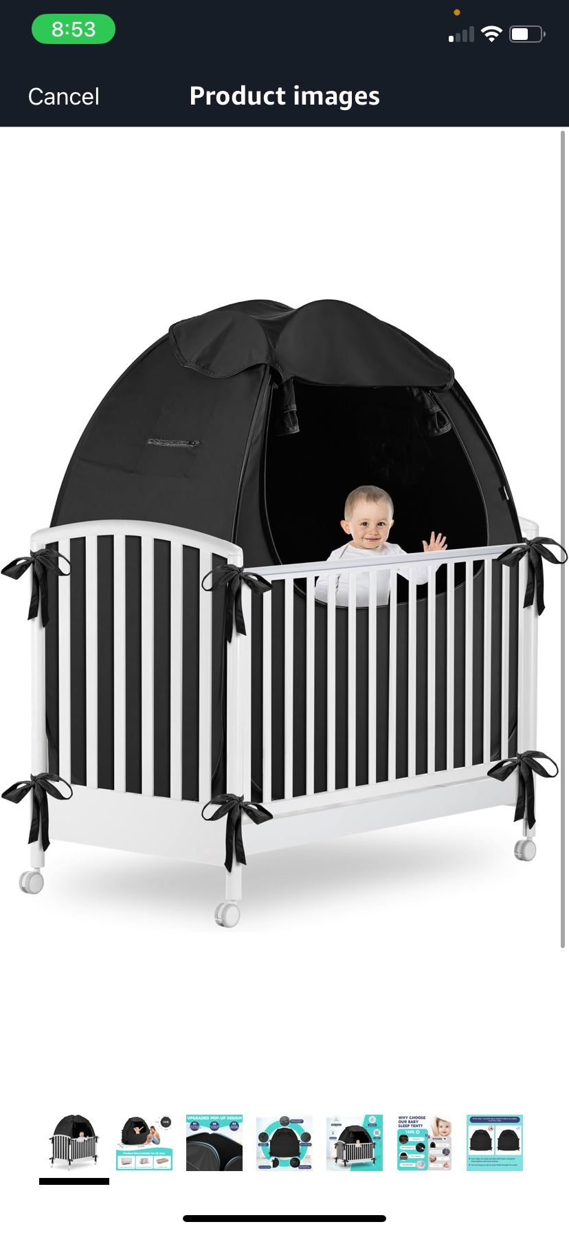 Blackout Crib Tent