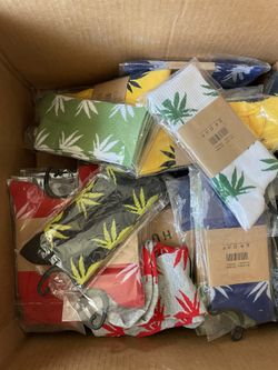 Weed Flower pattern leaF Socks