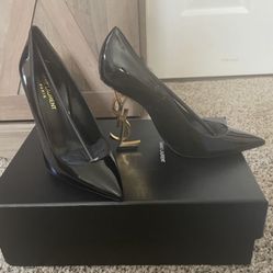 Ysl Heels - OPYUM PUMPS  black and gold