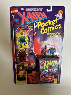 1994 X-Men Pocket Comic Asteroid M Playset, Magneto/Beast Figures Sealed