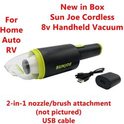 Like New Sun Joe Cordless 8V Handheld Auto Vacuum w/ USB Charger