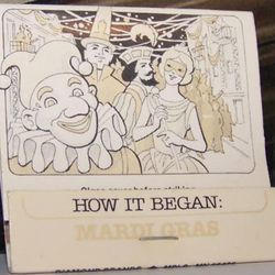 VINTAGE RATE MATCHBOOK MARDI GRAS NEW ORLEANS HISTORY HOW IT Began 