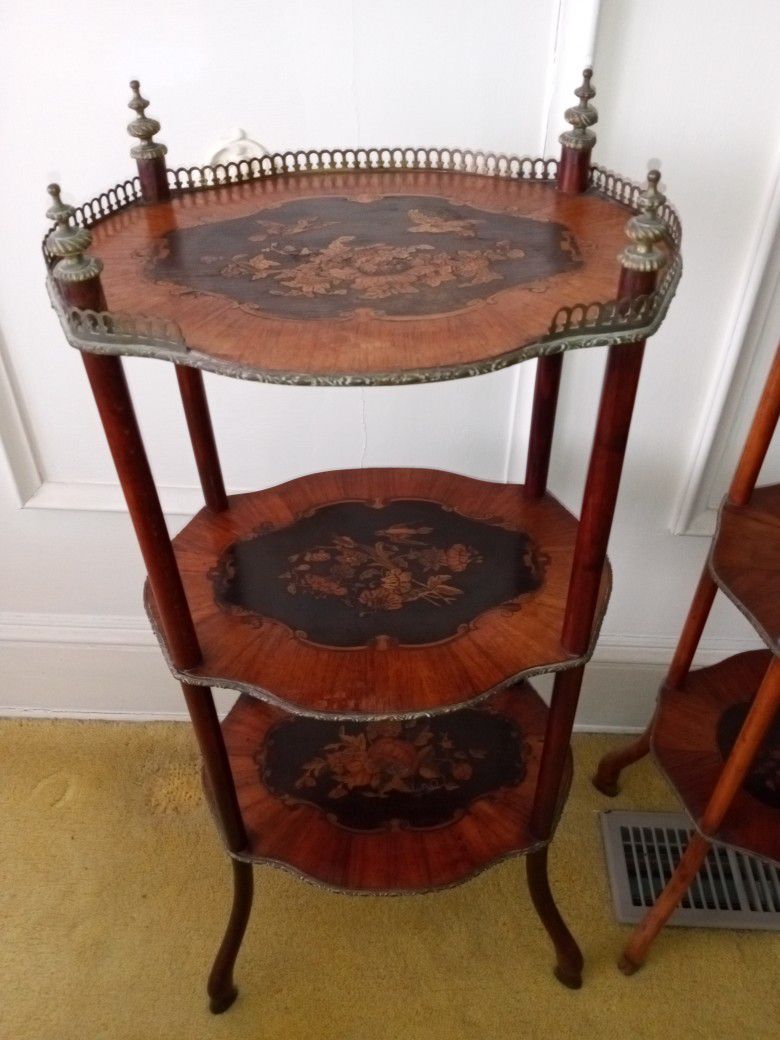 Antique 3-Tiered Tables (2) $135 & 120