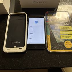 iPhone 6s 128gb +Mophie Juice Pack + Screen Saver