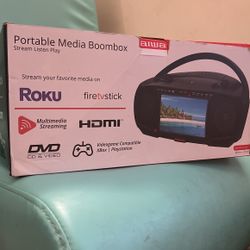 Portable Media Boombox Stream Listen Play 