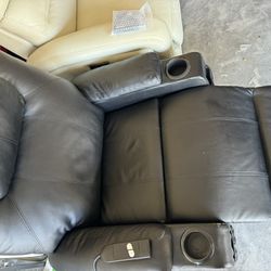 Black Leather Electric Recliner Chair