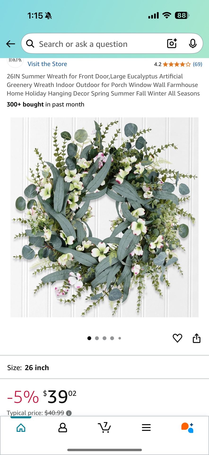 26in Summer Wreath