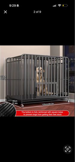 Dog crate with wheels