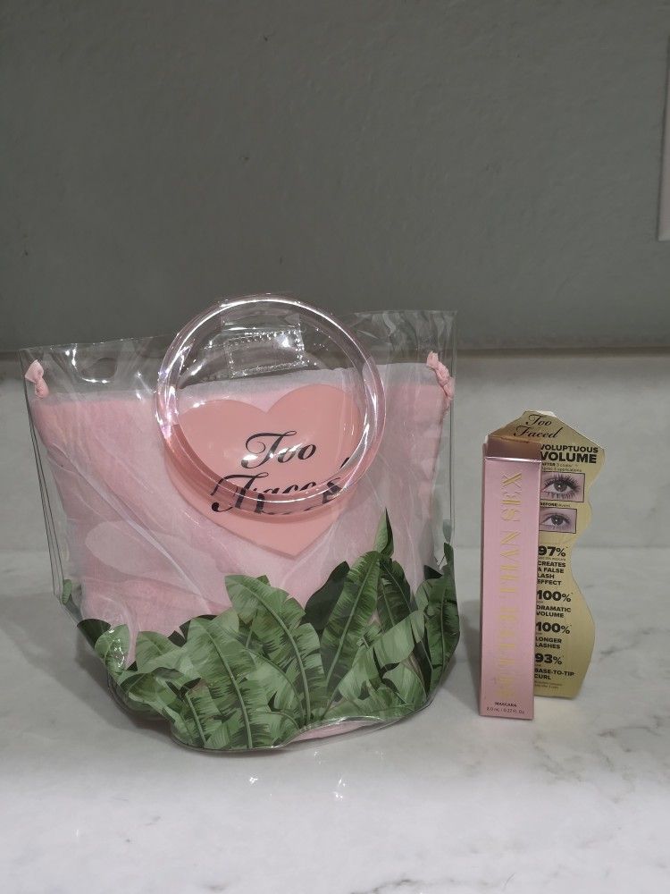 New Too Faced Better Than Sex Mascara Full Size & Cute Tote Bag