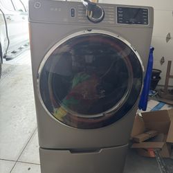 GE front load dryer with pedestal (purchased in 2022)