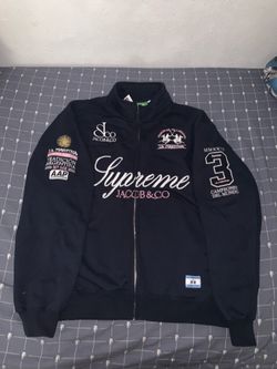 Supreme La Martina Zip Up Sweatshirt Navy Size: Medium