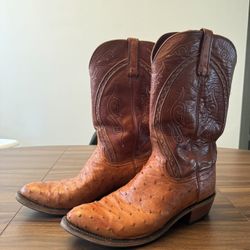 Lucchese Men’s Boots Full Quill Ostrich 10D