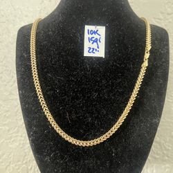 10K Yellow Gold Franco Chain 15Gr 22 Inches Long 