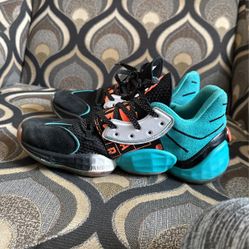 Adidas Harden Vol 4 Core Black Signal Coral Hi Res Aqua