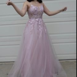 Pink Long Prom Dress