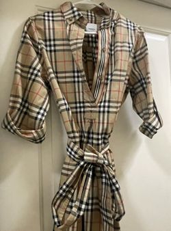 Burberry Giovanna Check Belted Shirtdress
