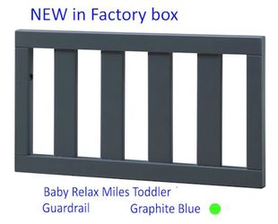 Baby Relax Miles Toddler Guardrail Graphite Blue