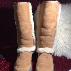 UGGS BOOTS TALL SUEDE WOMEN SIZE W7