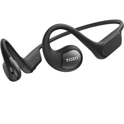 TOZO OpenReal Open Ear Headphones Bluetooth 5.3 Air Conduction Wireless Headphones Sport Earbuds with Premium Sound, Dual-Mic Call Noise Reduction Ear