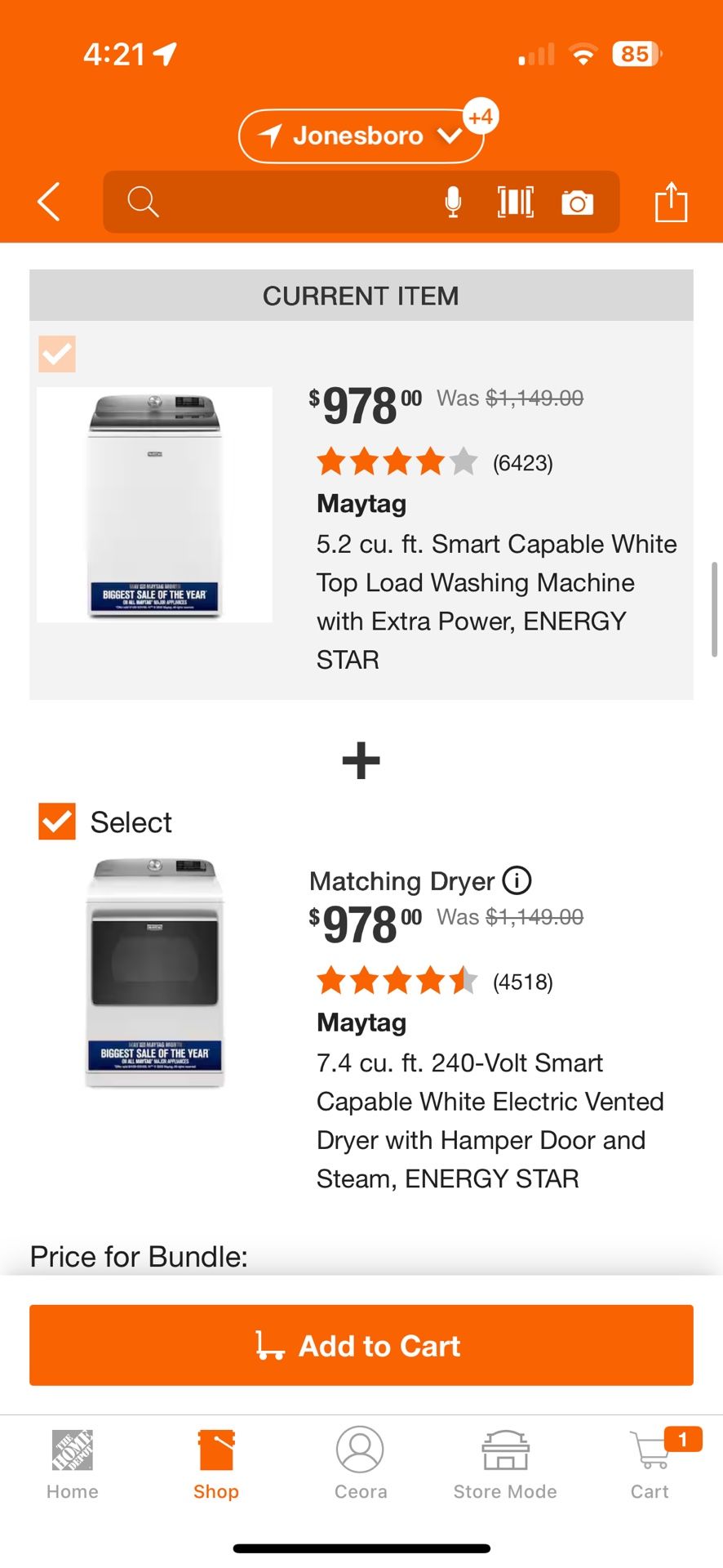 Maytag Washer and Dryer