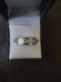 Men Diamond Ring  White Gold