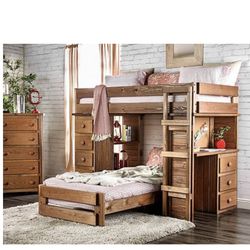 Price Reduced- Bunk Bed Set With Stand Alone Dresser