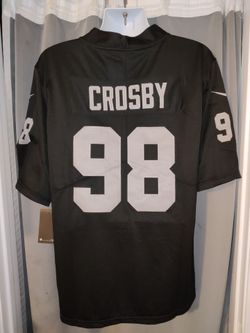 New Mens Raiders Crosby Black Jerseys Stitched