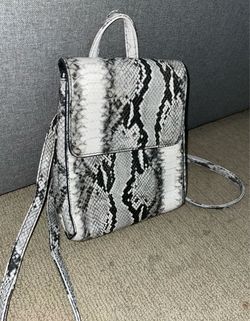 Mini snake print backpack bag