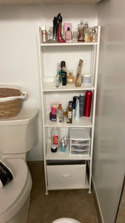 White Bathroom shelving