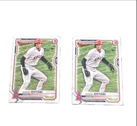 Shohei Ohtani Bowman Baseball Cards Lot of 2